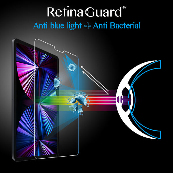 Antibacterial & Anti Blue light Tempered Glass Screen Protector - 2021/2020/2018 iPad Pro 11"