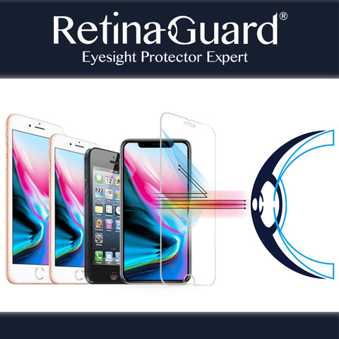 RetinaGuard Anti blue light tempered glass screen protectors for iPhone 11 / 11 Pro / 11 Pro Max / X / iPhone Xs / iPhone Xs Max / iPhone XR / iPhone 8 / iPhone 8 Plus / iPhone 7 / iPhone 7 plus /  iPhone 6s / iPhone 6s plus / 5s / SE