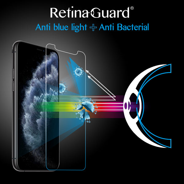 Antibacterial & Anti-Blue light Tempered Glass Screen Protector - iPhone 11 Pro / XS / X